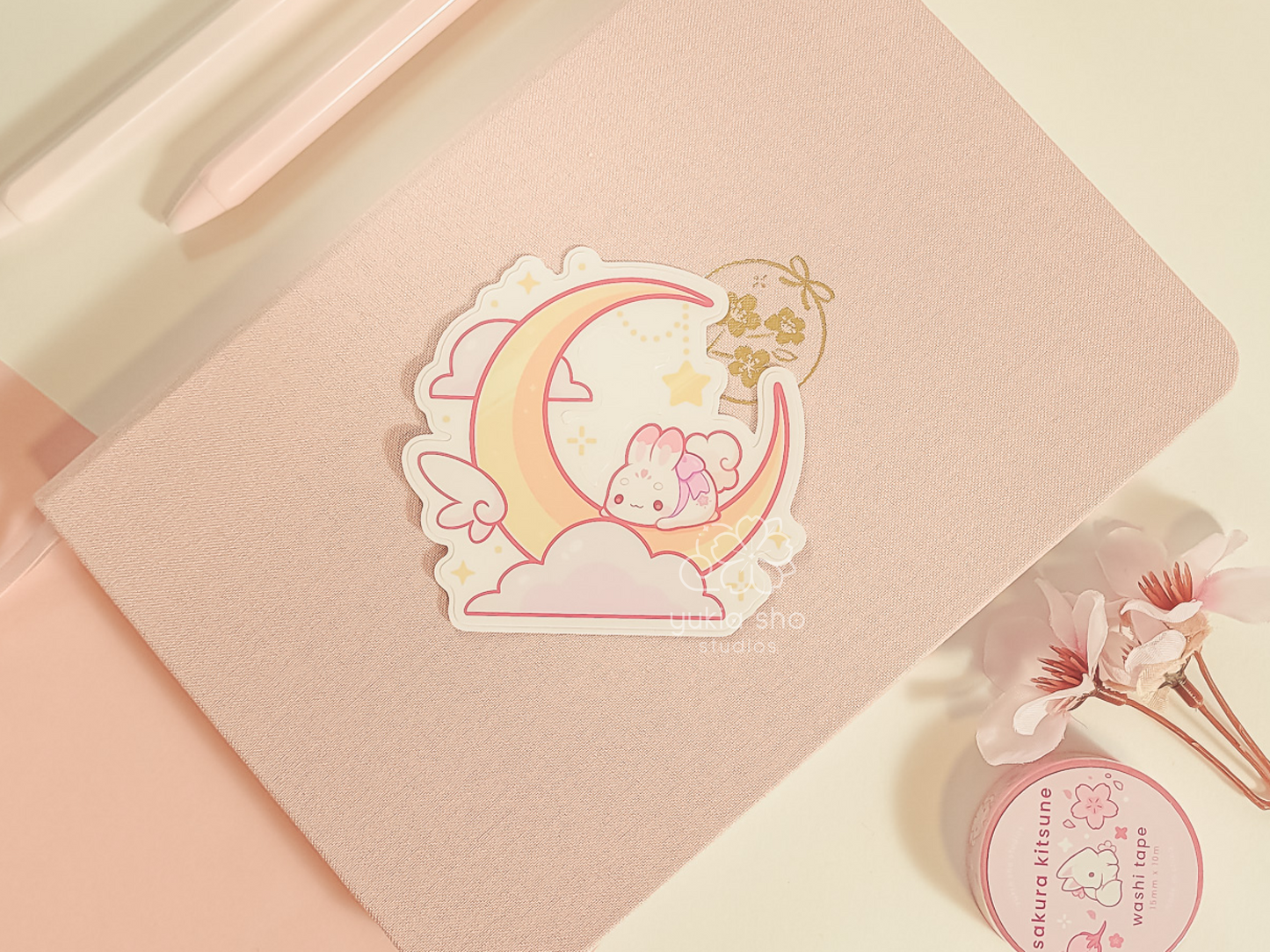 Suzumi Usagi Moon 3" Vinyl Sticker