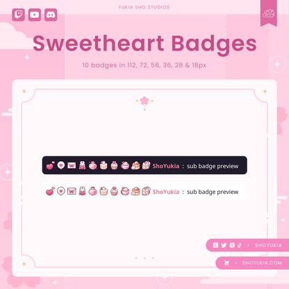 Sweetheart Sub Badges