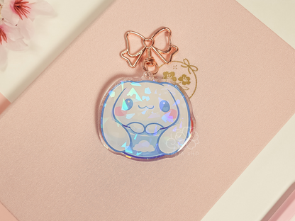 Kawaii Cinna Teacup 2.5" Acrylic Keychain Charm