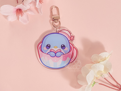 Kawaii Sam Teacup 2.5" Acrylic Keychain Charm
