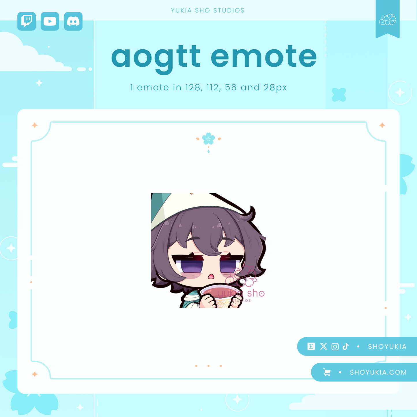 Genshin Impact Ayaka Emotes for Twitch/Discord