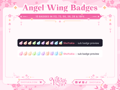 Angel Wing Sub Badges