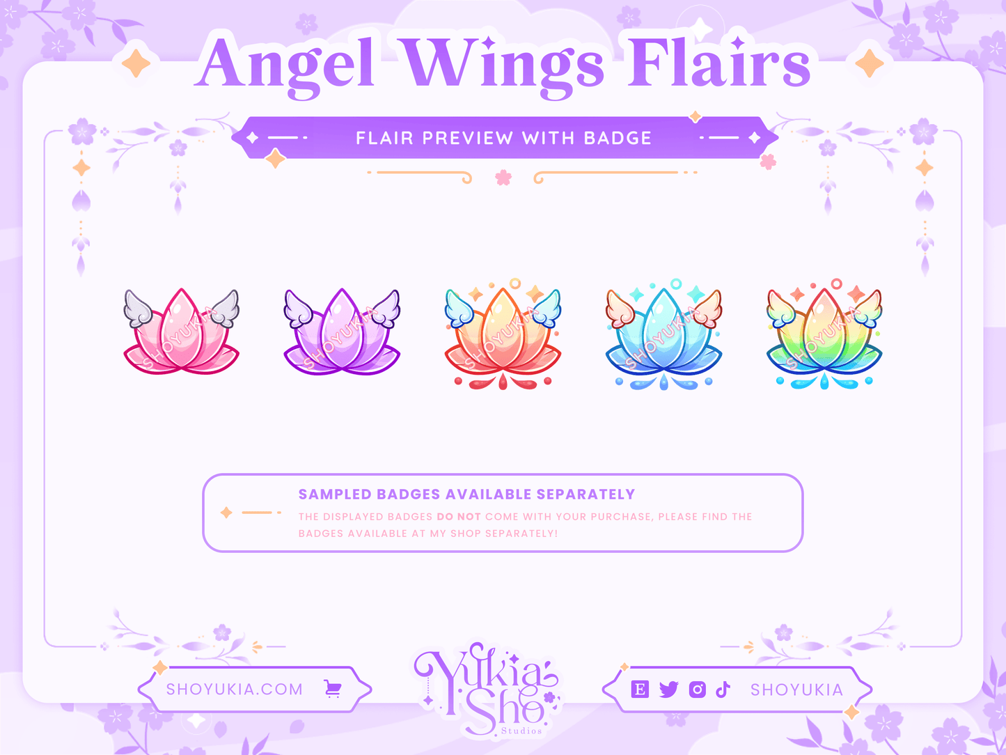 Angel Wings Twitch Badge Flair