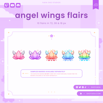 Angel Wings Twitch Badge Flair