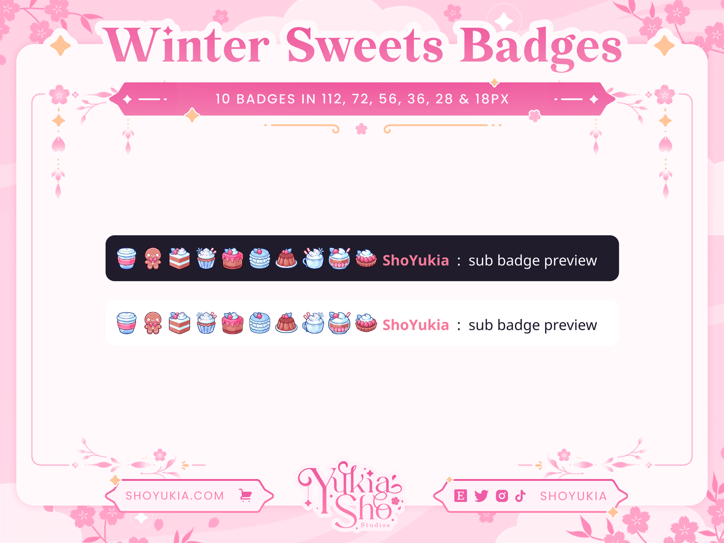 Winter Sweets Sub Badges