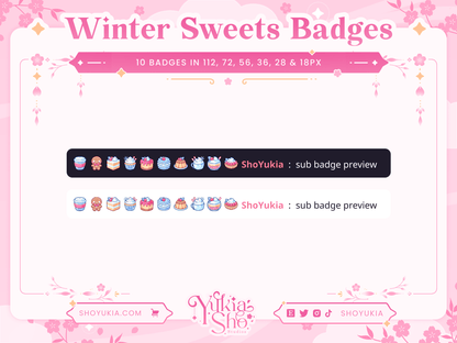 Winter Sweets Sub Badges