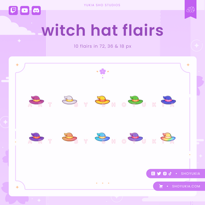 Halloween Witches Hat Twitch Badge Flair