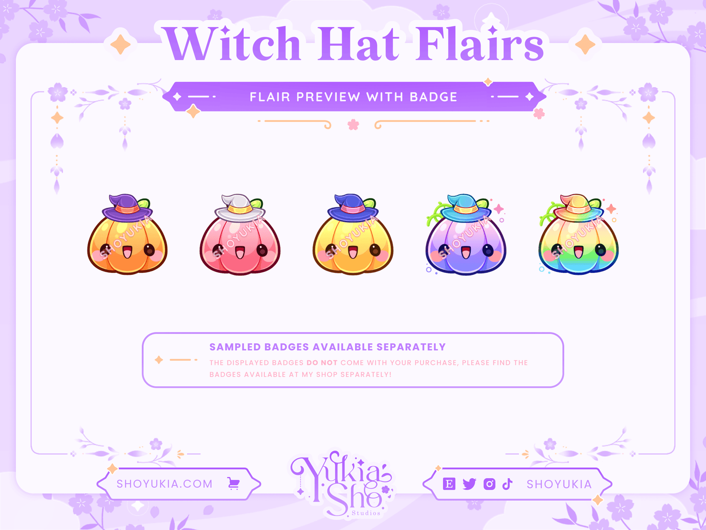 Halloween Witches Hat Twitch Badge Flair