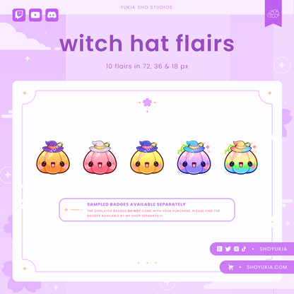 Halloween Witches Hat Twitch Badge Flair