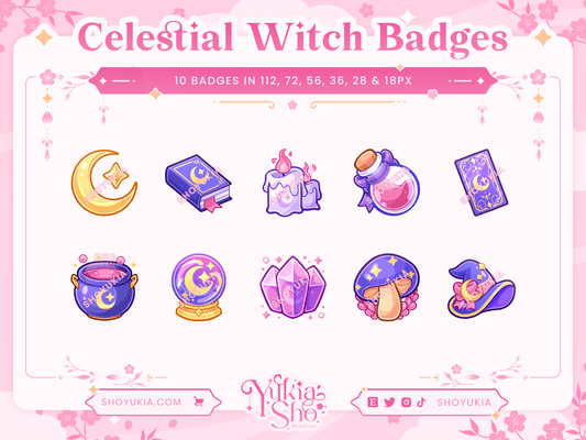 Celestial Witch Sub Badges