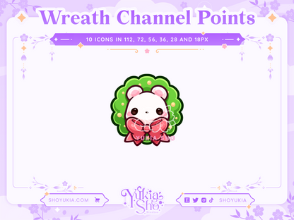 Christmas Bear Wreath Channel Point Icon