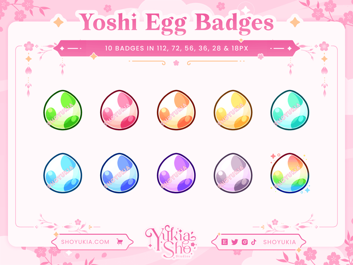 Yoshi Egg Sub Badges