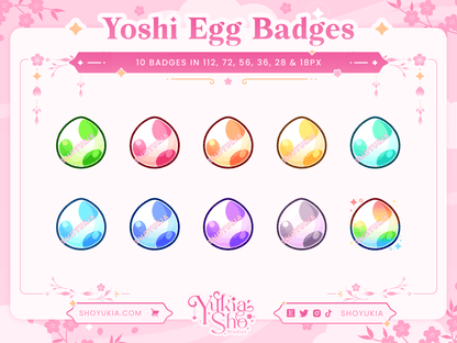 Yoshi Egg Sub Badges para Twitch/YouTube/Discord