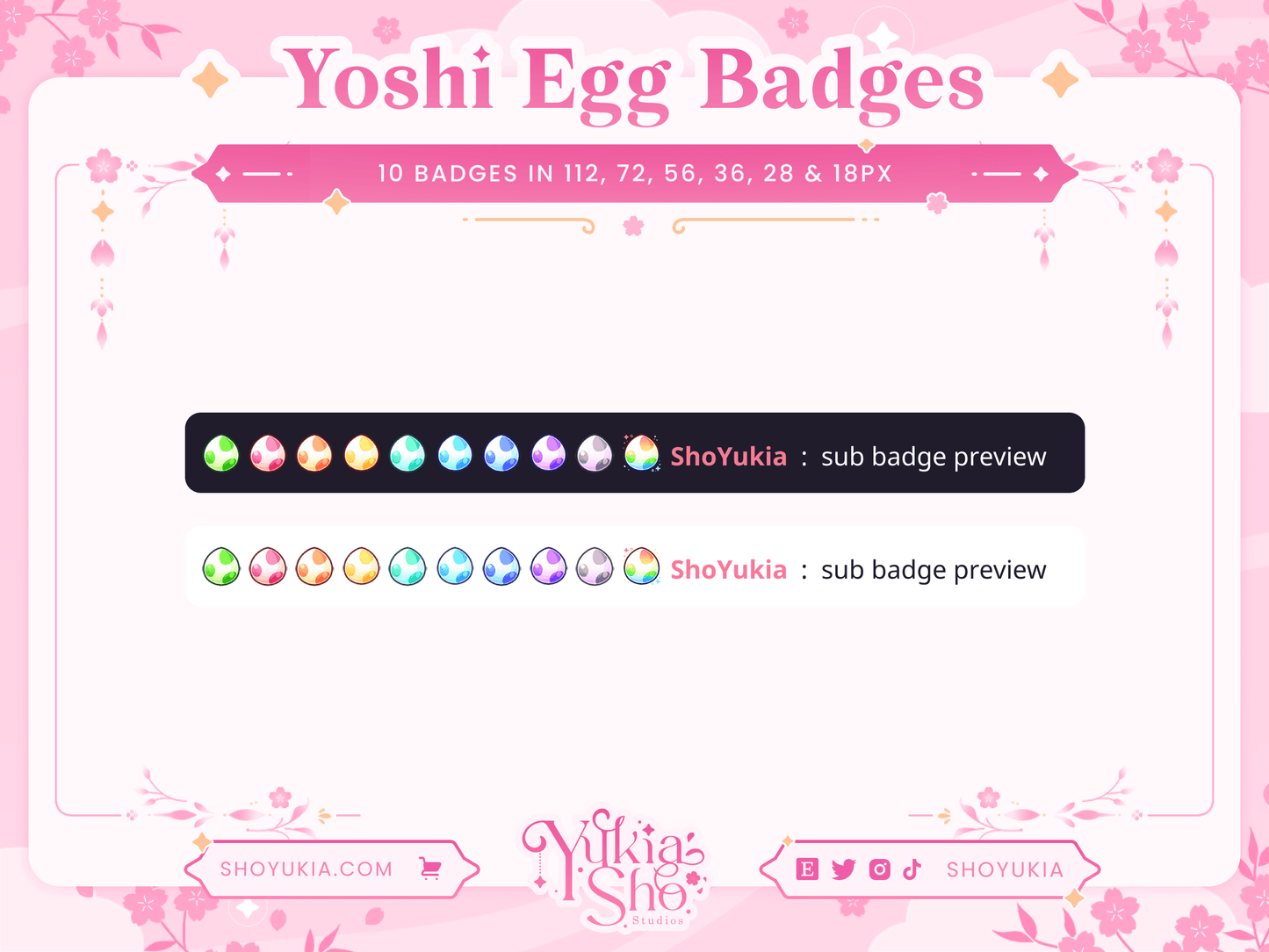 Yoshi Egg Sub Badges para Twitch/YouTube/Discord