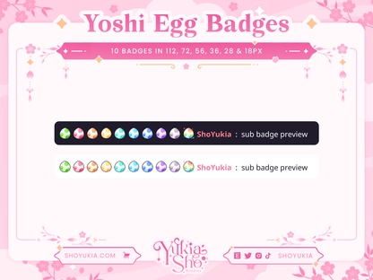 Yoshi Egg Sub Badges