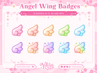 Angel Wing Sub Badges - Yukia Sho Studios