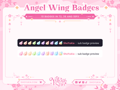 Angel Wing Sub Badges - Yukia Sho Studios