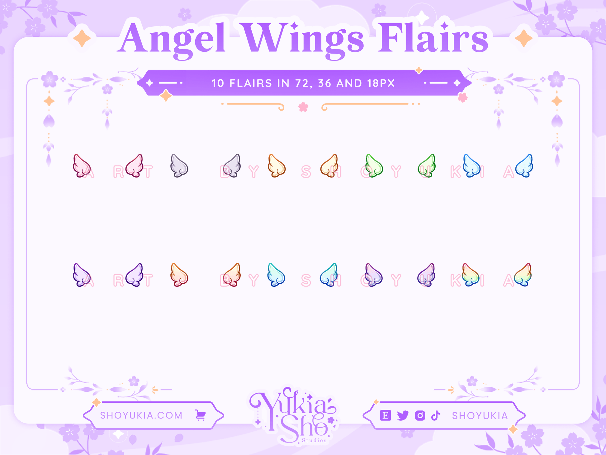 Angel Wings Twitch Badge Flair - Yukia Sho Studios