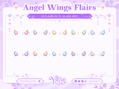 Angel Wings Twitch Badge Flair - Yukia Sho Studios