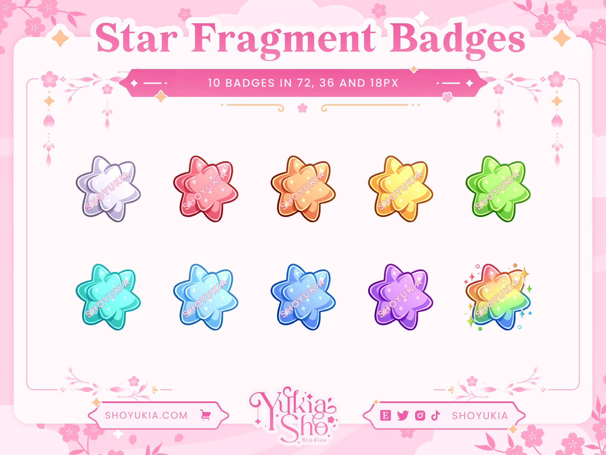 Animal Crossing Star Fragment Sub Badges - Yukia Sho Studios