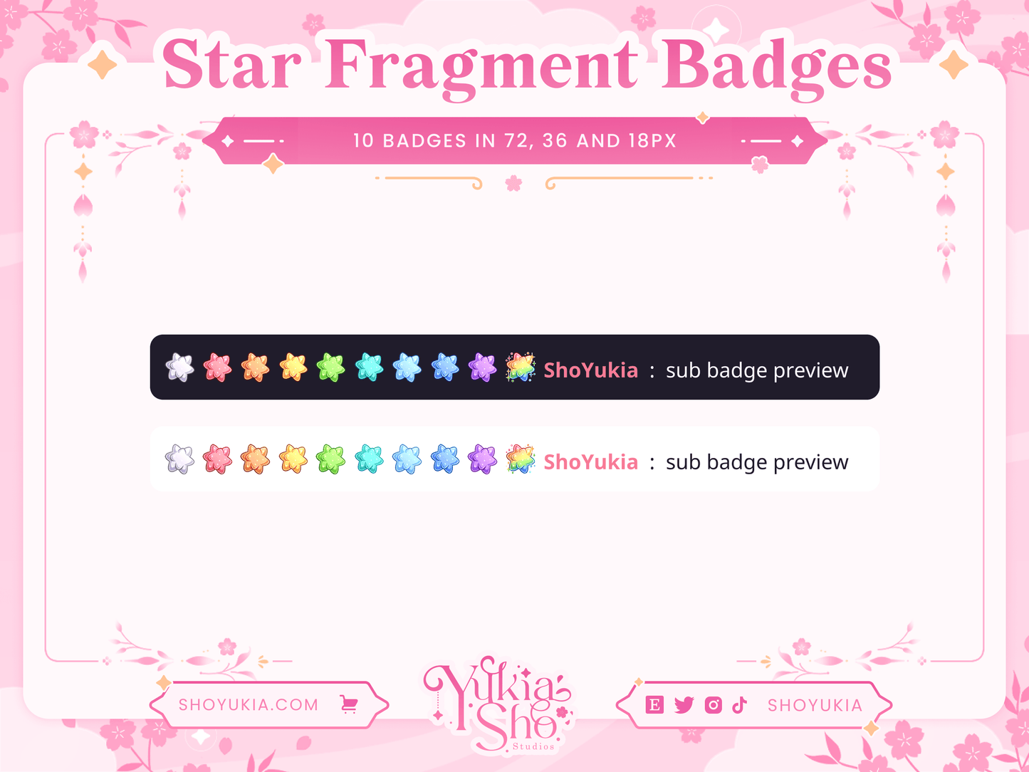 Animal Crossing Star Fragment Sub Badges - Yukia Sho Studios