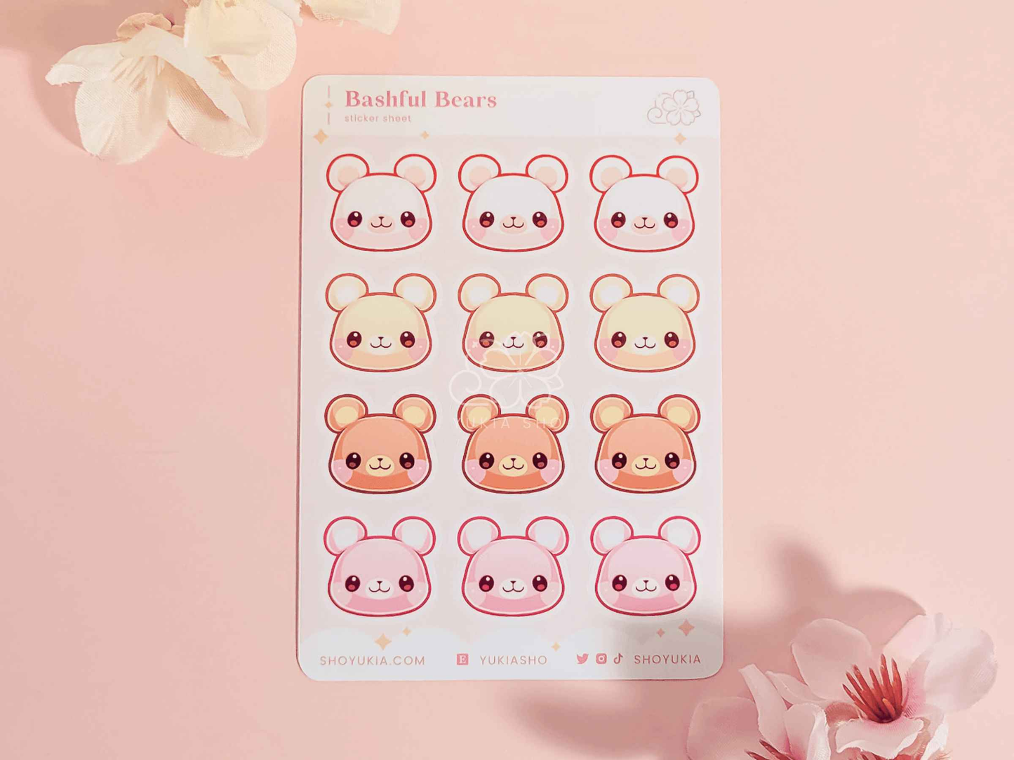 Bashful Bears Mini Sticker Sheet