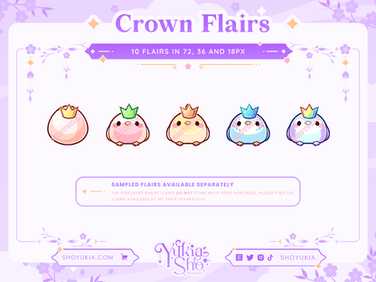 Kawaii Baby Bird Sub Badges