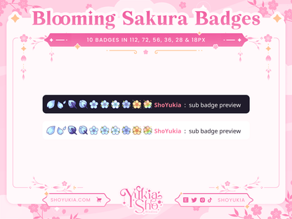 Blooming Sakura Sub Badges