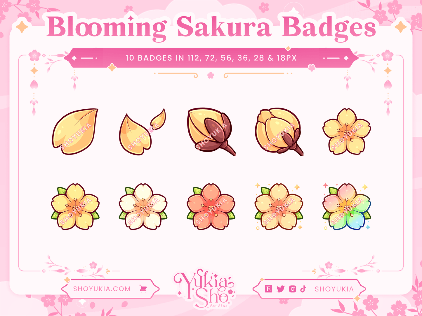 Blooming Sakura Sub Badges