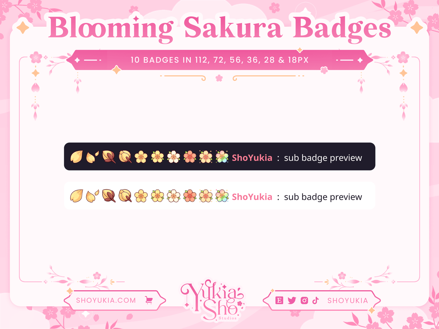 Blooming Sakura Sub Badges