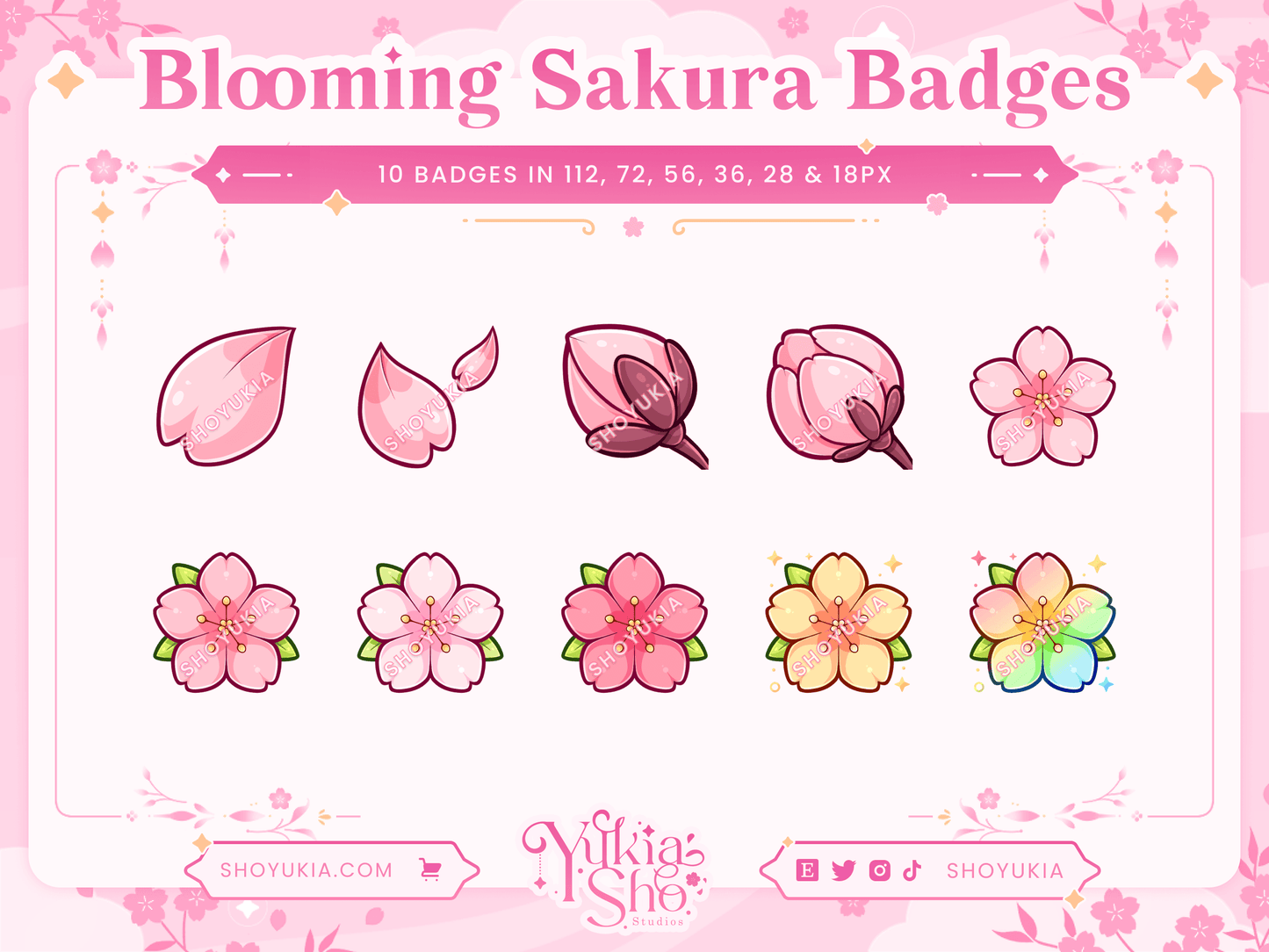 Blooming Sakura Sub Badges