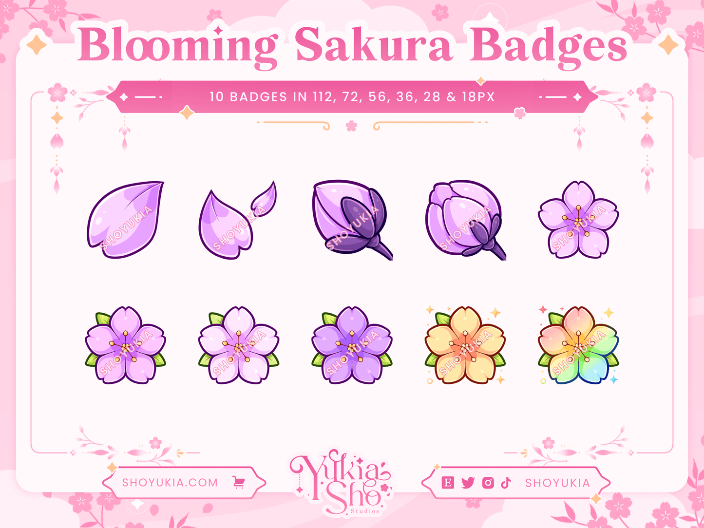 Blooming Sakura Sub Badges