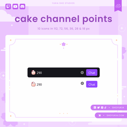 Bunny Cake Channel Points - Yukia Sho Studios Ltd.