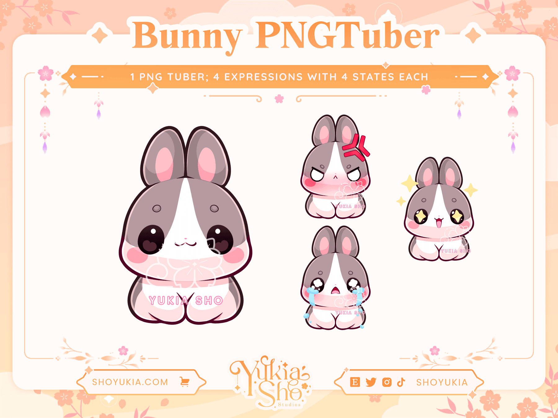 Bunny Chibi PNGTuber - Yukia Sho Studios Ltd.