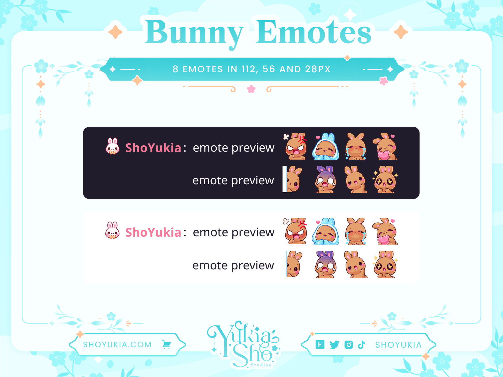 Bunny Emotes - Yukia Sho Studios