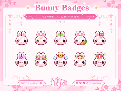Bunny Sub Badges - Yukia Sho Studios