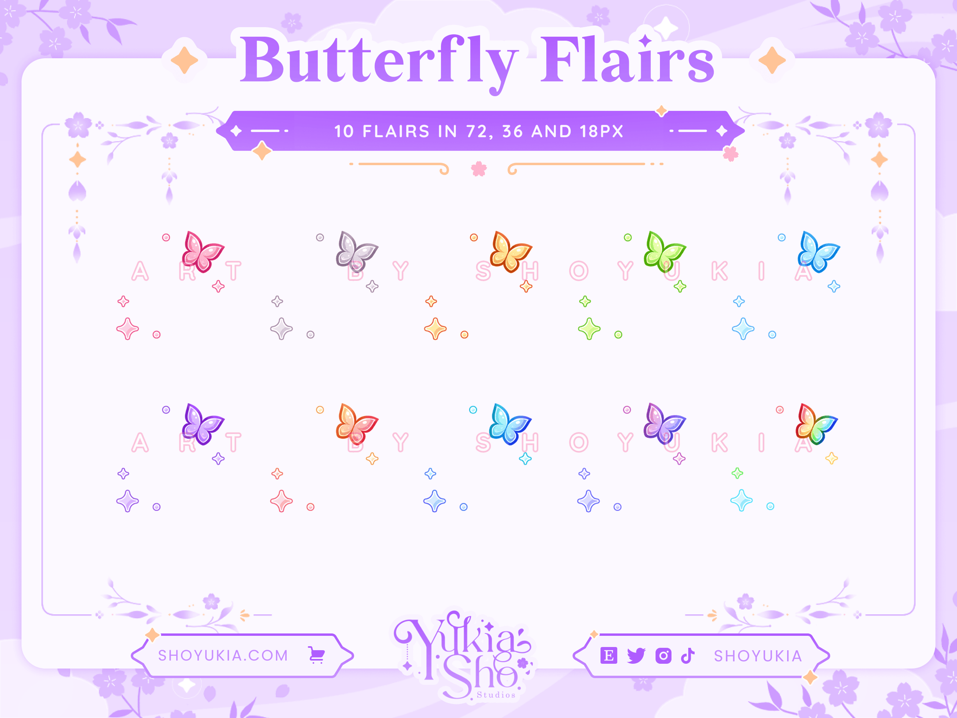 Butterfly Twitch Badge Flair - Yukia Sho Studios