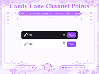 Candy Cane Channel Points - Yukia Sho Studios