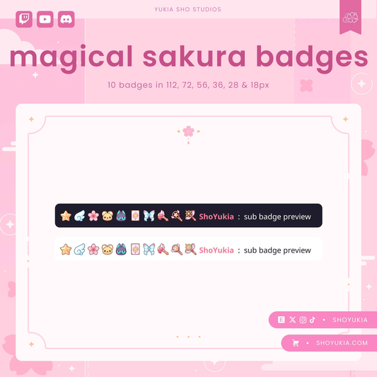 Magical Girl Sakura Sub Badges