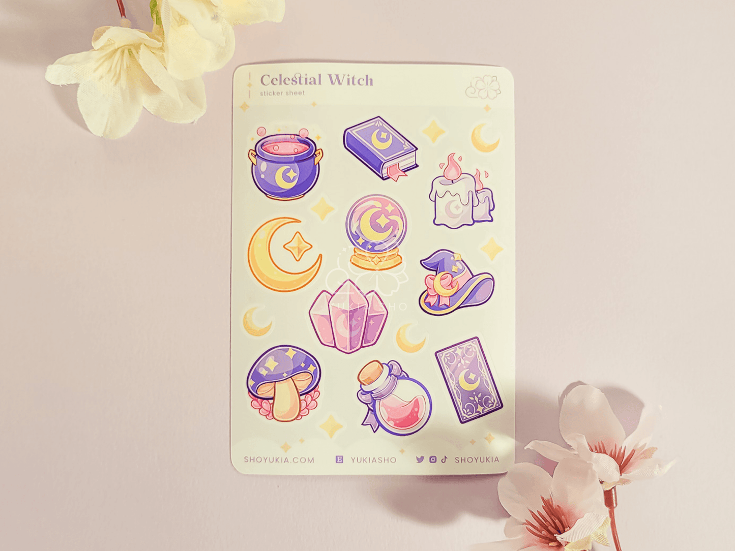 Celestial Witch Mini Sticker Sheet - Yukia Sho Studios