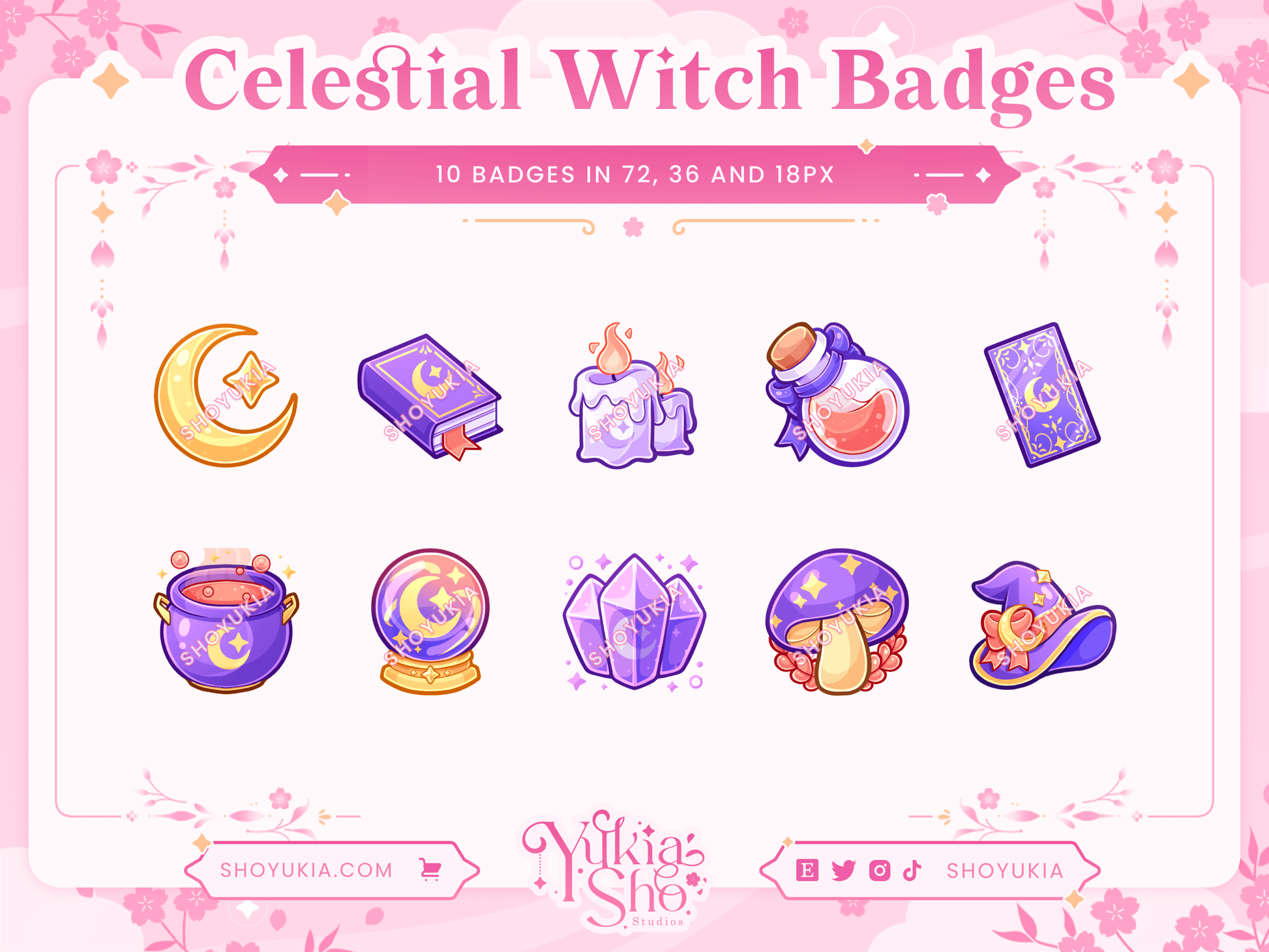 Celestial Witch Sub Badges - Yukia Sho Studios