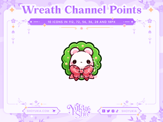 Christmas Bear Wreath Channel Point Icon - Yukia Sho Studios Ltd.