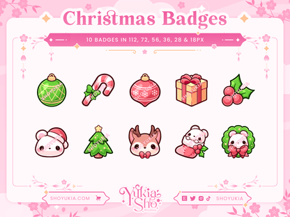 Christmas Sub Badges - Yukia Sho Studios Ltd.