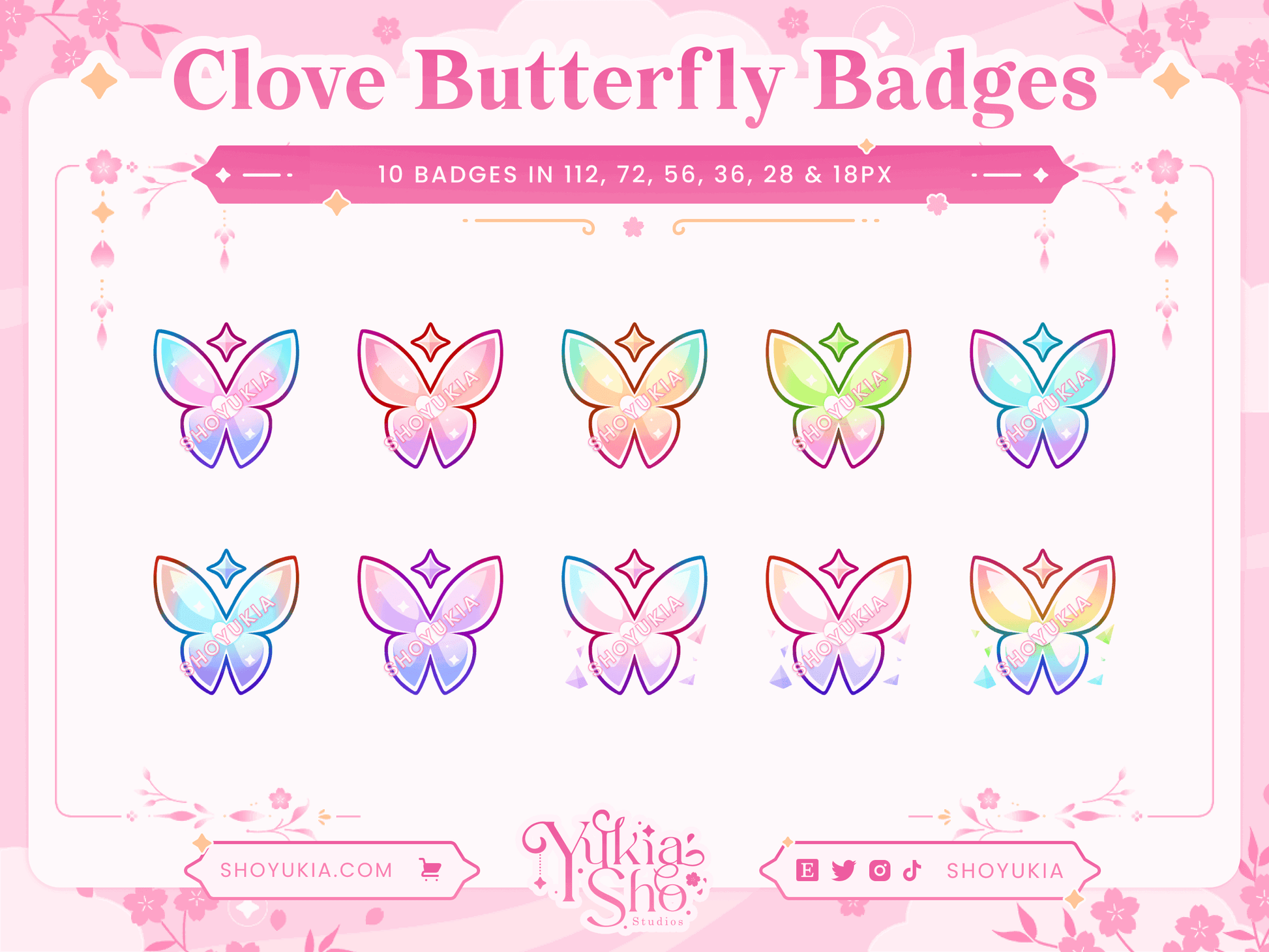 Valorant Clove Butterfly Sub Badges