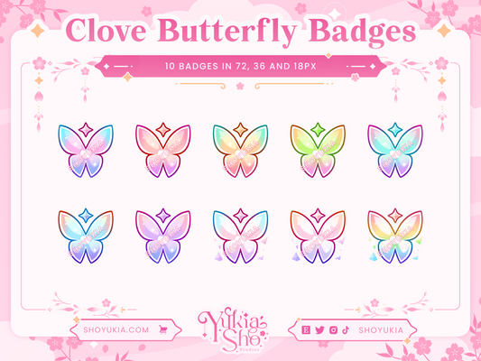 Valorant Clove Butterfly Sub Badges