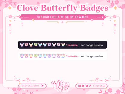 Valorant Clove Butterfly Sub Badges