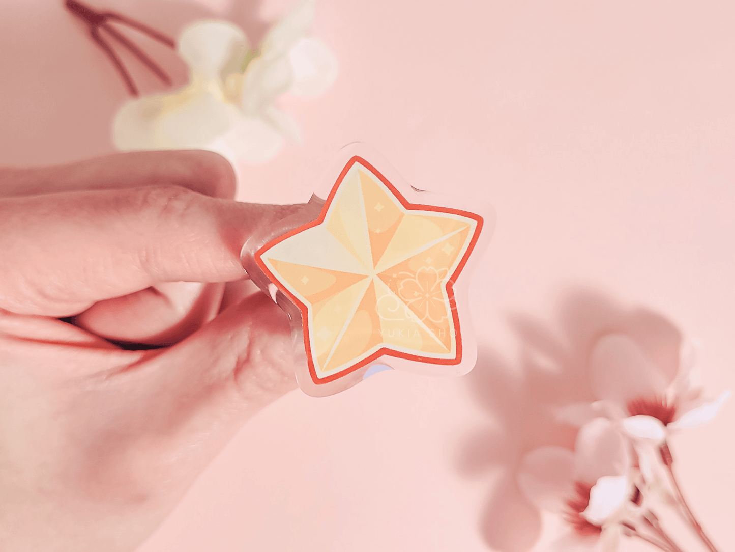 Cosmic Stars Star 1.5" Acrylic Pin - Yukia Sho Studios Ltd.