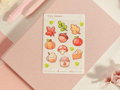 Cozy Autumn Mini Sticker Sheet - Yukia Sho Studios