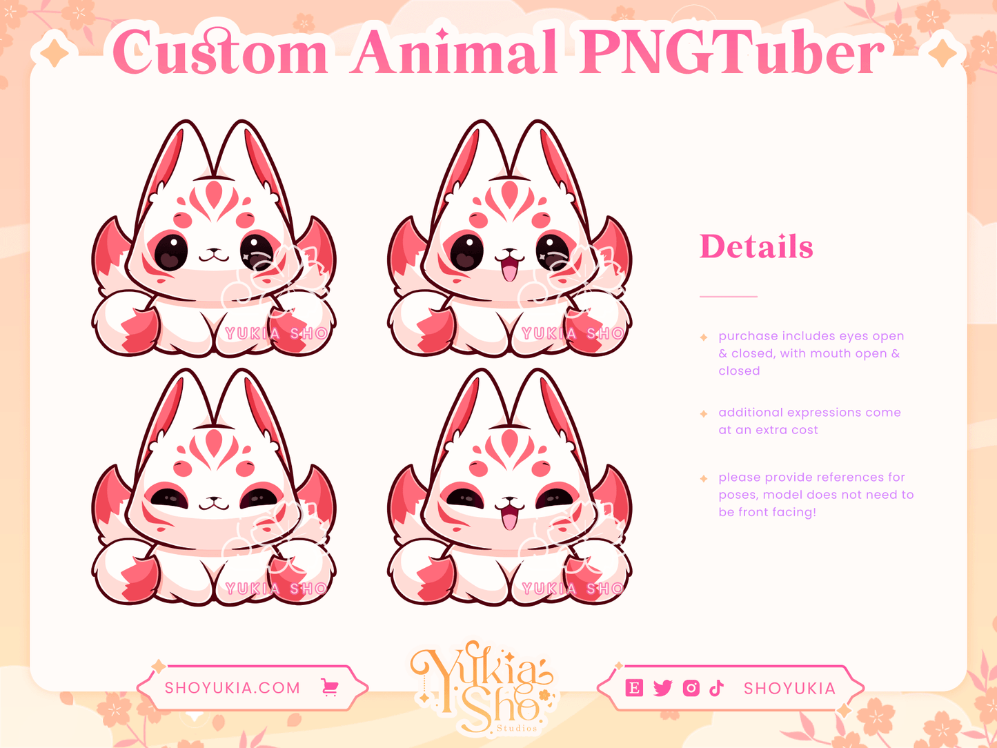 Custom Animal PNGTuber Commission - Yukia Sho Studios Ltd.