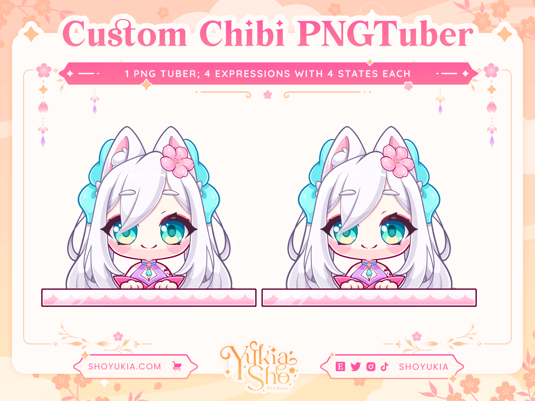 Custom Chibi PNGTuber Commission - Yukia Sho Studios Ltd.